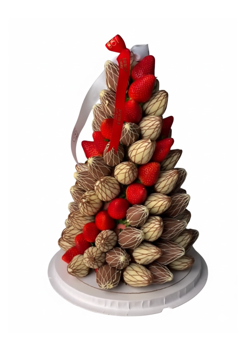 One Love Chocolate Strawberry Tower